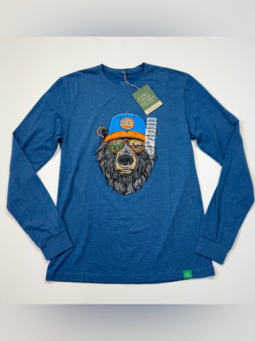 NEW! Men’s Wild Tribute Miami Vice Utah Bear L/S T-Shirt Size Small W/Tags